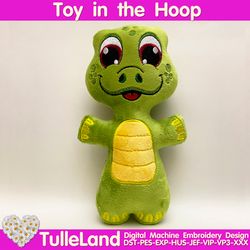Dinosaur Stuffed Toy In The Hoop  ITH Pattern plush Toy digital design for  Machine Embroidery