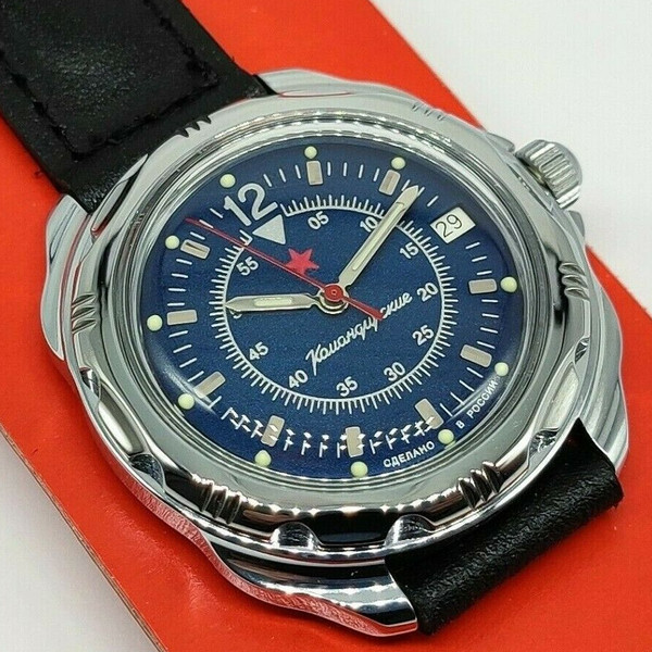 mechanical-watch-Vostok-Komandirskie-2414-Red-Star-Blue-dial-211398-2