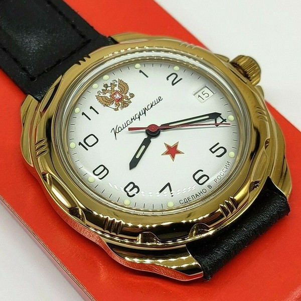 Gold-mechanical-watch-Vostok-Komandirskie-Double-Headed-Eagle-219322-2