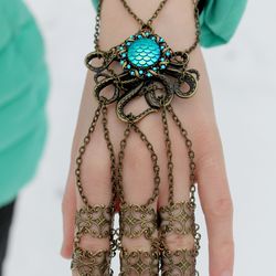 Handmade Unique Swarovski Vintage Octopus Bracelet