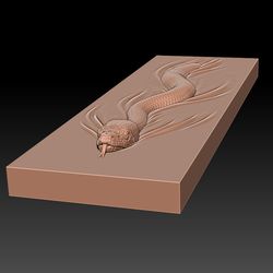 3D STL Model for CNC file Anaconda swimming in water