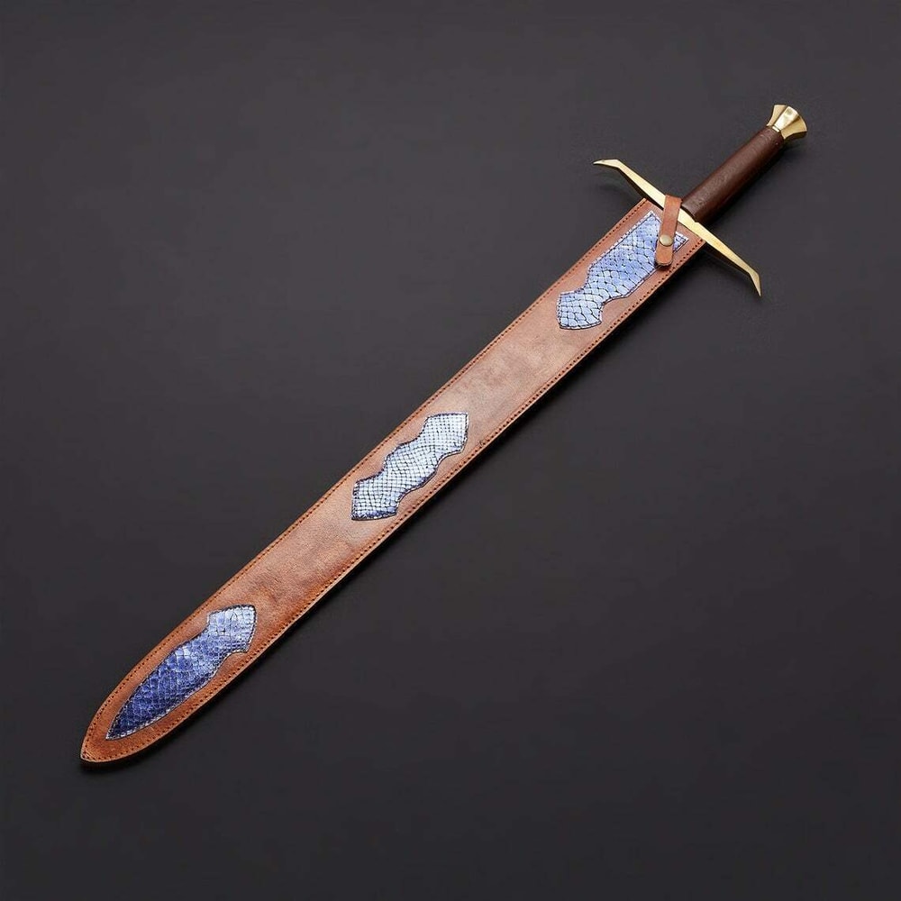 Custom handmade hand forged damascus steel viking sword near me in alaska.jpg