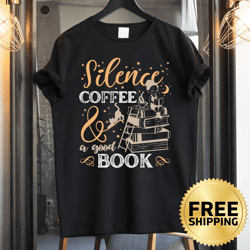 read book library reading lovers coffee and books saying t-shirt - coffee lover shirt, caffeinated shirt, librarian tee