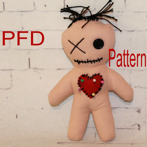 Voodoo Doll Sewing Pattern PDF Inspire Uplift