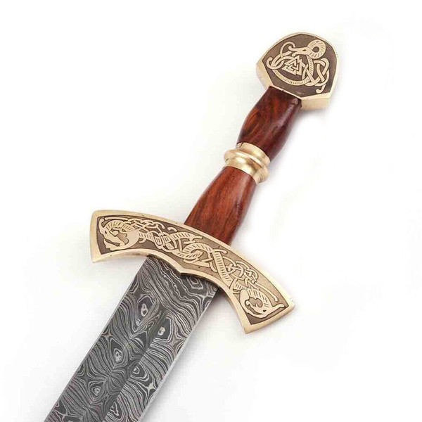 custom handmade hand forged damascus steel long templar sword near me in alaska.jpg