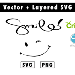 smile svg & png files for cricut machine , anime svg , manga svg , goku svg