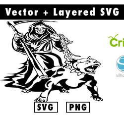 monstre de la mort noire svg & png files for cricut machine , anime svg , manga svg , goku svg