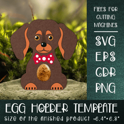 Dachshund  | Egg Holder Template SVG