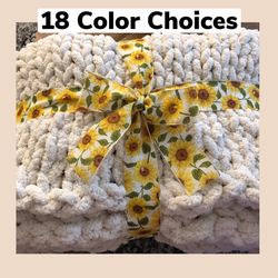 chunky knit blanket, handmade custom chunky blanket, hand knit throw