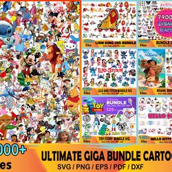 80000 disney svg bundle, disney svg, disney princess svg