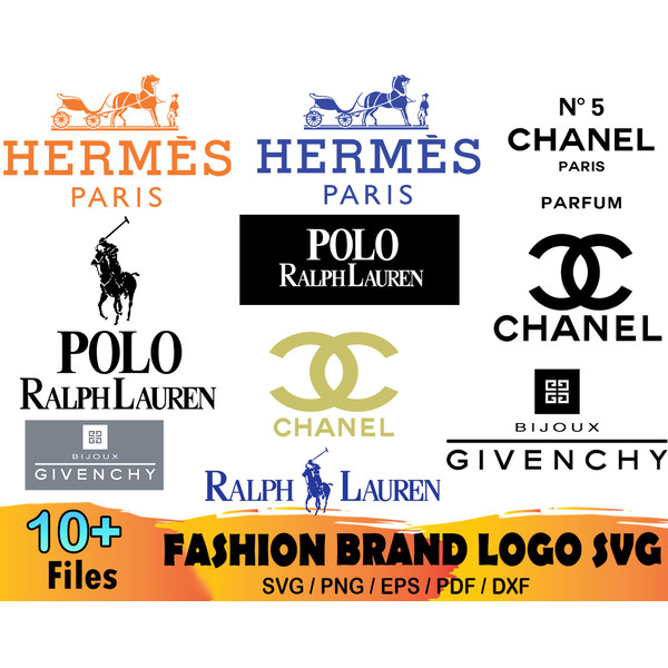 10 Brand Logo Bundle Svg, Hermes Svg, Chanel Svg, Ralph Laur - Inspire ...