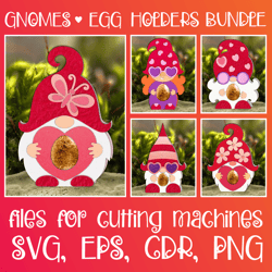 Gnomes Valentine | Egg Holders Bundle SVG