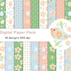 easter eggs watercolor pattern, jpeg