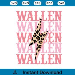 wallen western svg leopard lightning svg cricut for files design