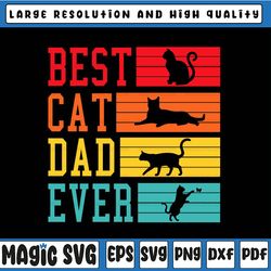 best cat dad ever vintage svg design, funny cat daddy svg , father day design, father's day, digital download