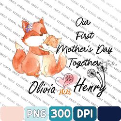 first mother's day pngs / our first mothers day matching pngs set / personalized name / first mothers day / mother's day