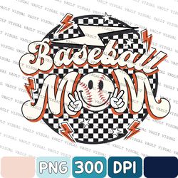 Retro Baseball Mom PNG For Sublimation, Baseball Mom Download, Baseball Designs, Baseball Png For Pngs Design, Design Do