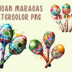 mexican maracas watercolor png