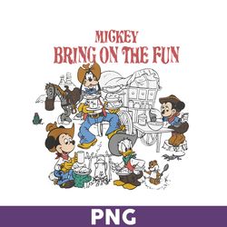 mickey bring on the fun png, disneyland png, retro disneyland resort png, mickey and friends png - download