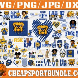 bundle 61 files fisk university football team svg, fisk university svg, hbcu team svg, mega bundle, designs, cricut