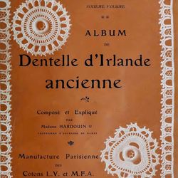 Digital | Vintage Album de Guipure d'Irlande Vol. 6 |  French PDF Template