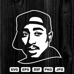 2pac SVG Cutting Files 7, Tupac Shakur svg, Files for Cricut and Silhouette