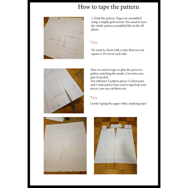 how to tape pattern