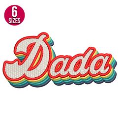 Dada embroidery design, Machine embroidery pattern, Instant Download