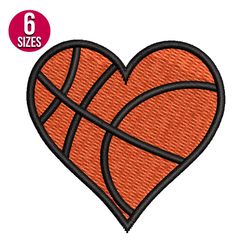 Basketball Heart machine embroidery design, Digital download, Instant download