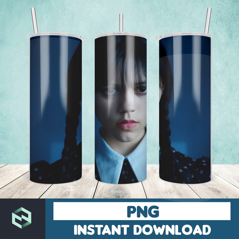 Wednesday Sublimation Tumbler 20oz Skinny Tumbler Merlina Digital Wednesday PNG Dancing Queen PNG (4).jpg