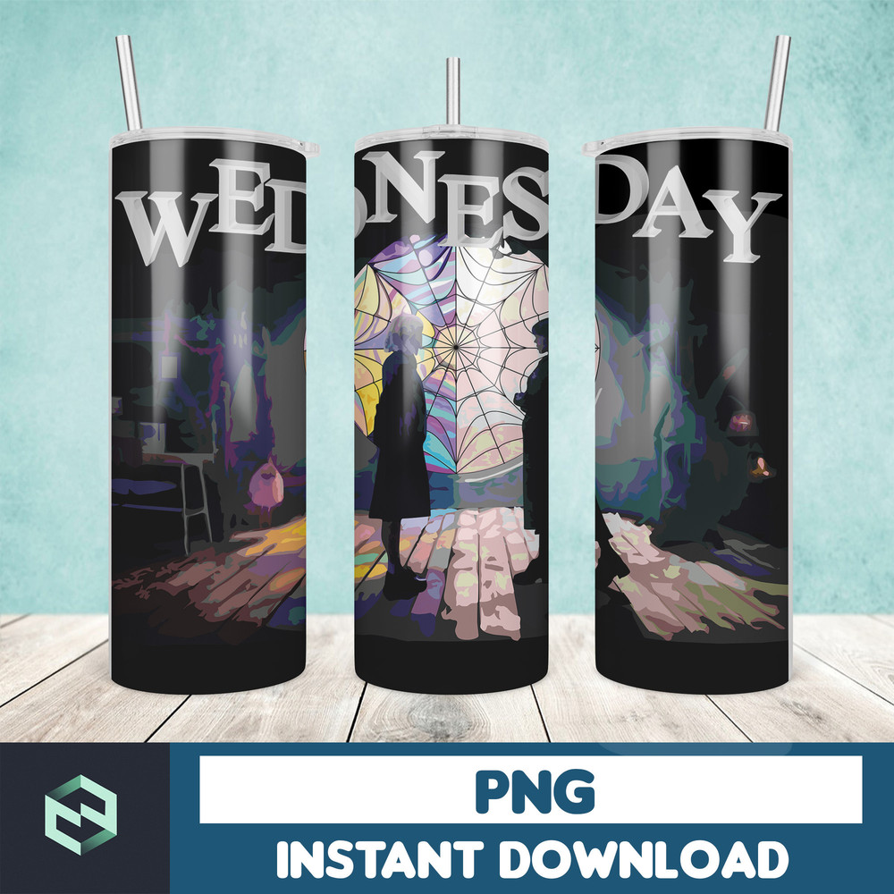 Wednesday Tumble Wrap , Addams Family Design, Wednesday 20oz wrap,Tumbler Wrap Designs (10).jpg