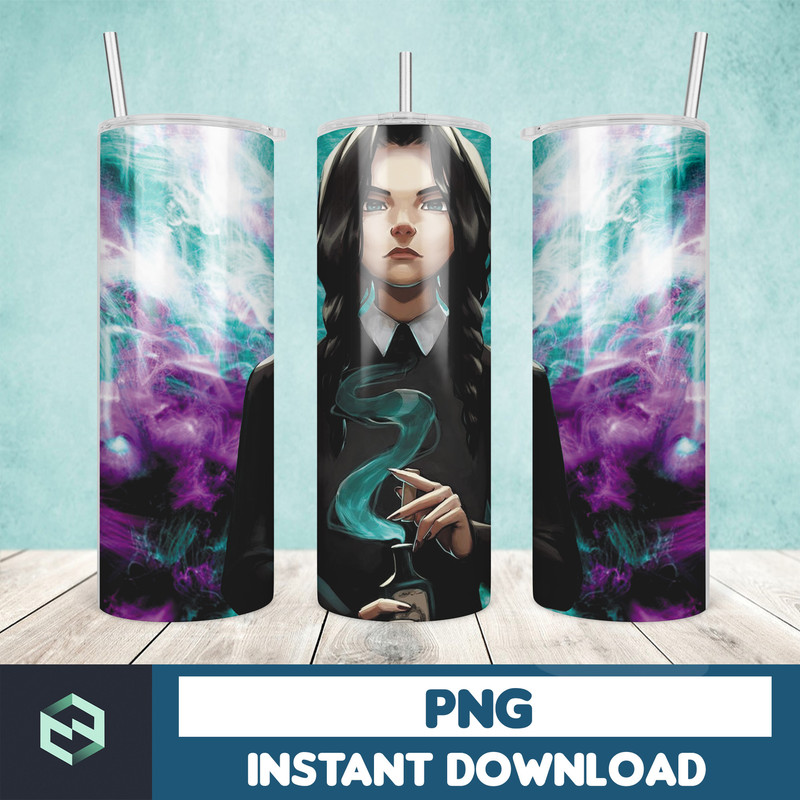 Wednesday Tumble Wrap , Addams Family Design, Wednesday 20oz wrap,Tumbler Wrap Designs (3).jpg