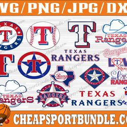 bundle 16 files texas rangers baseball team svg, texas rangers svg, mlb team  svg, mlb svg, png, dxf, eps, jpg, instant