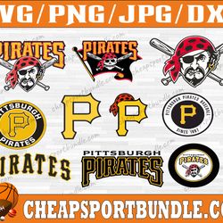 bundle 10 files pittsburgh pirates baseball team svg, pittsburgh pirates svg,  mlb team  svg, mlb svg, png, dxf, eps