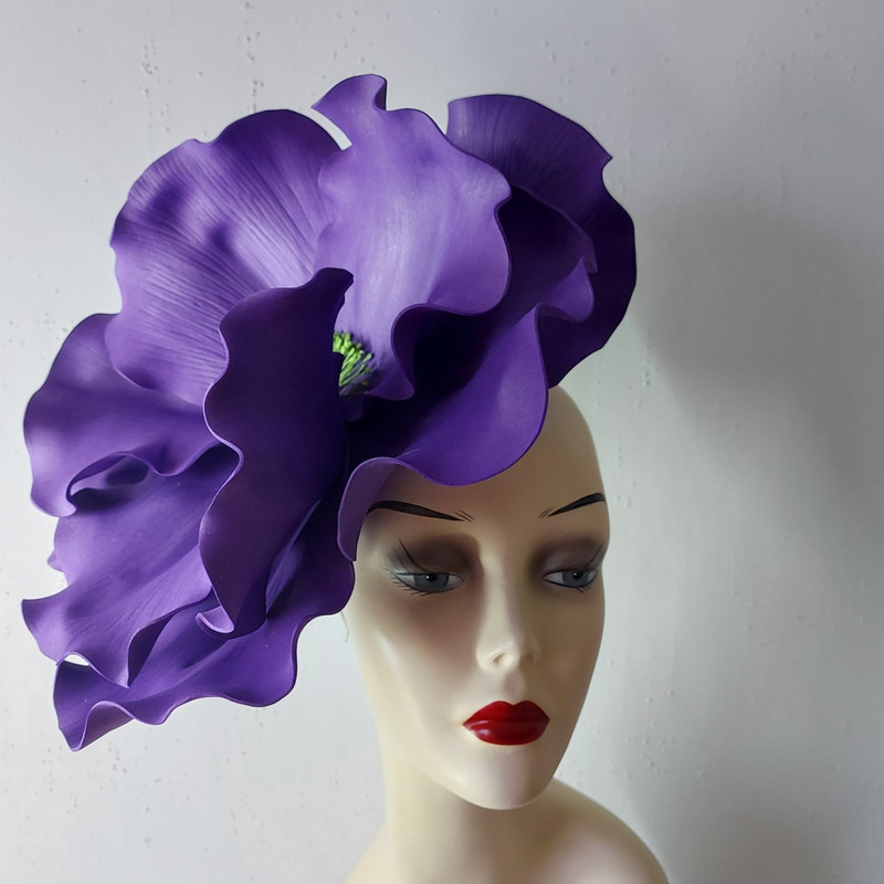 purple flower Derby fascinator headband.jpg