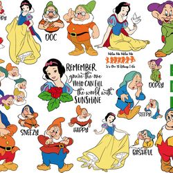 disney seven dwarfs svg, snow white and the seven dwarfs svg, seven dwarfs quotes