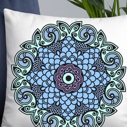 colorful mandala mermaid sea summer clipart. nature, flora and fauna