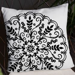 floral mandala leaves flowers clipart. nature, garden, flora and fauna
