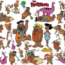 african flinstones svg, the flintstones svg, the flintstones characters svg