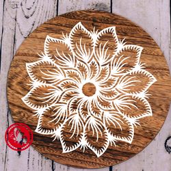 leaves mandala flowers clipart. nature, garden, flora and fauna