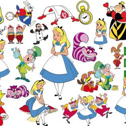 disney alice in wonderland svg, cheshire cat svg, queen of hearts svg