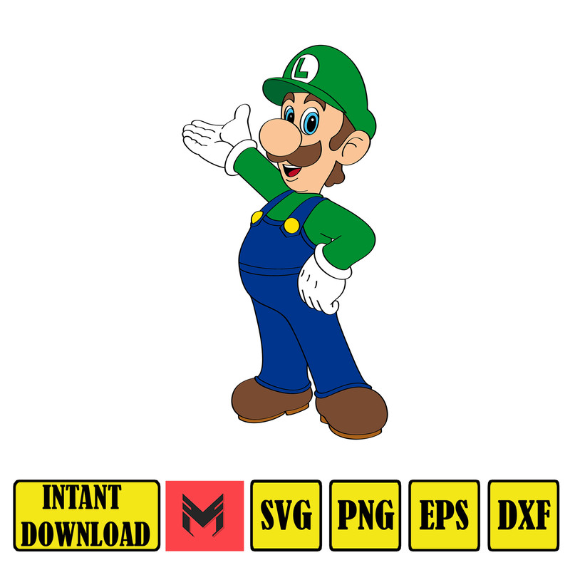 Super Mario Svg,mario svg files for cricut, mario family svg files,mario png,Layered svg,Digitalfiles (19).jpg
