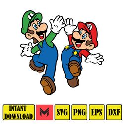 super mario svg,mario svg files for cricut, mario family svg files,mario png,layered svg,digitalfiles (32)