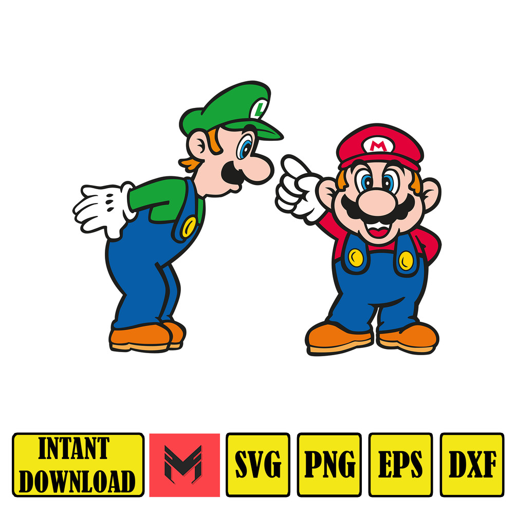 Super Mario Svg,mario svg files for cricut, mario family svg files,mario png,Layered svg,Digitalfiles (33).jpg