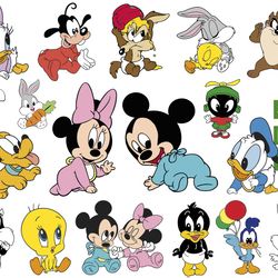 disney baby mickey svg, looney tunes baby svg, mickey babies svg