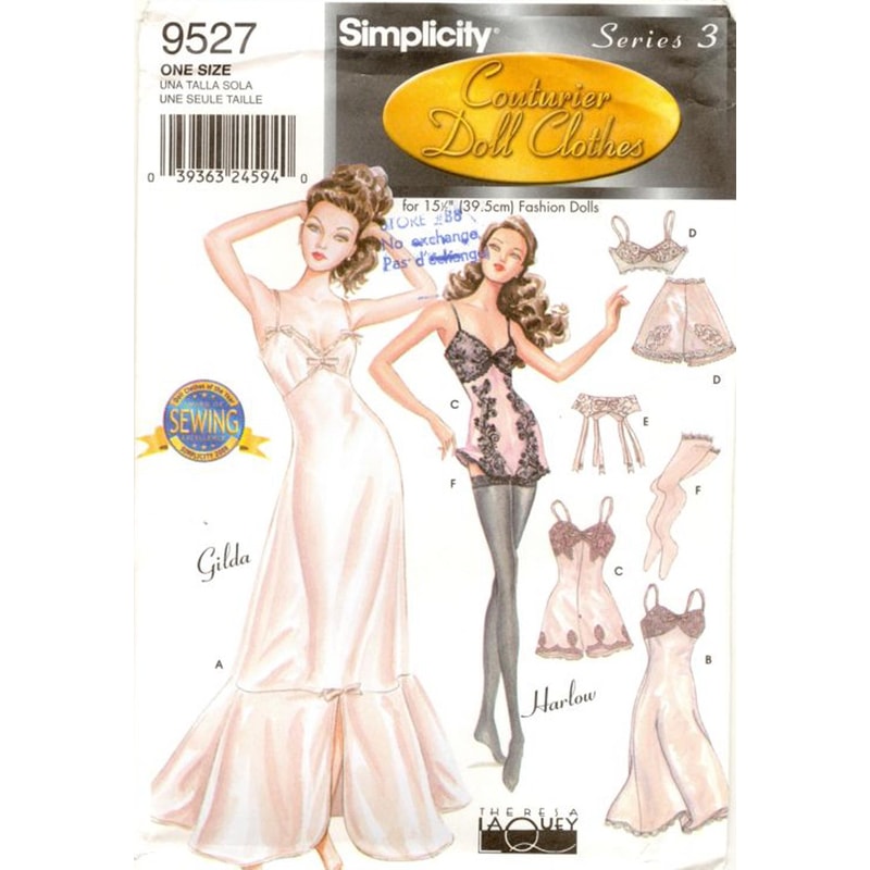 Barbie doll boho robe pattern Underwear pattern Stockings Nightie 60s.jpg