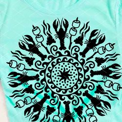 mandala bbq grill, marshmallow food and drink lobster print