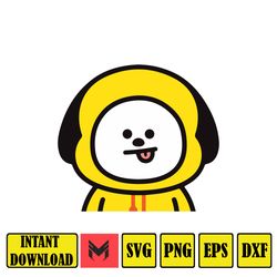 bt21 files, bt21 characters, bt21 svg, bt21, clipart, silhouette, colored, cricut, shirt design, cup design, sticker, in