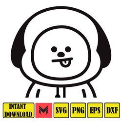 bt21 files, bt21 characters, bt21 svg, bt21, clipart, silhouette, colored, cricut, shirt design, cup design, sticker, in