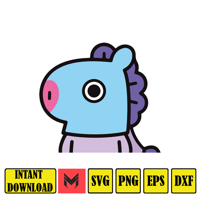 Bt21 Files, bt21 Characters, bt21 svg, bt21, Clipart, Silhouette, Colored, Cricut, shirt design, cup design, sticker, instant download (7).jpg
